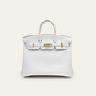 Hermès New White Birkin 25 Swift Gold Hardware