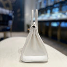 Hermès New White Birkin 25 Swift Gold Hardware