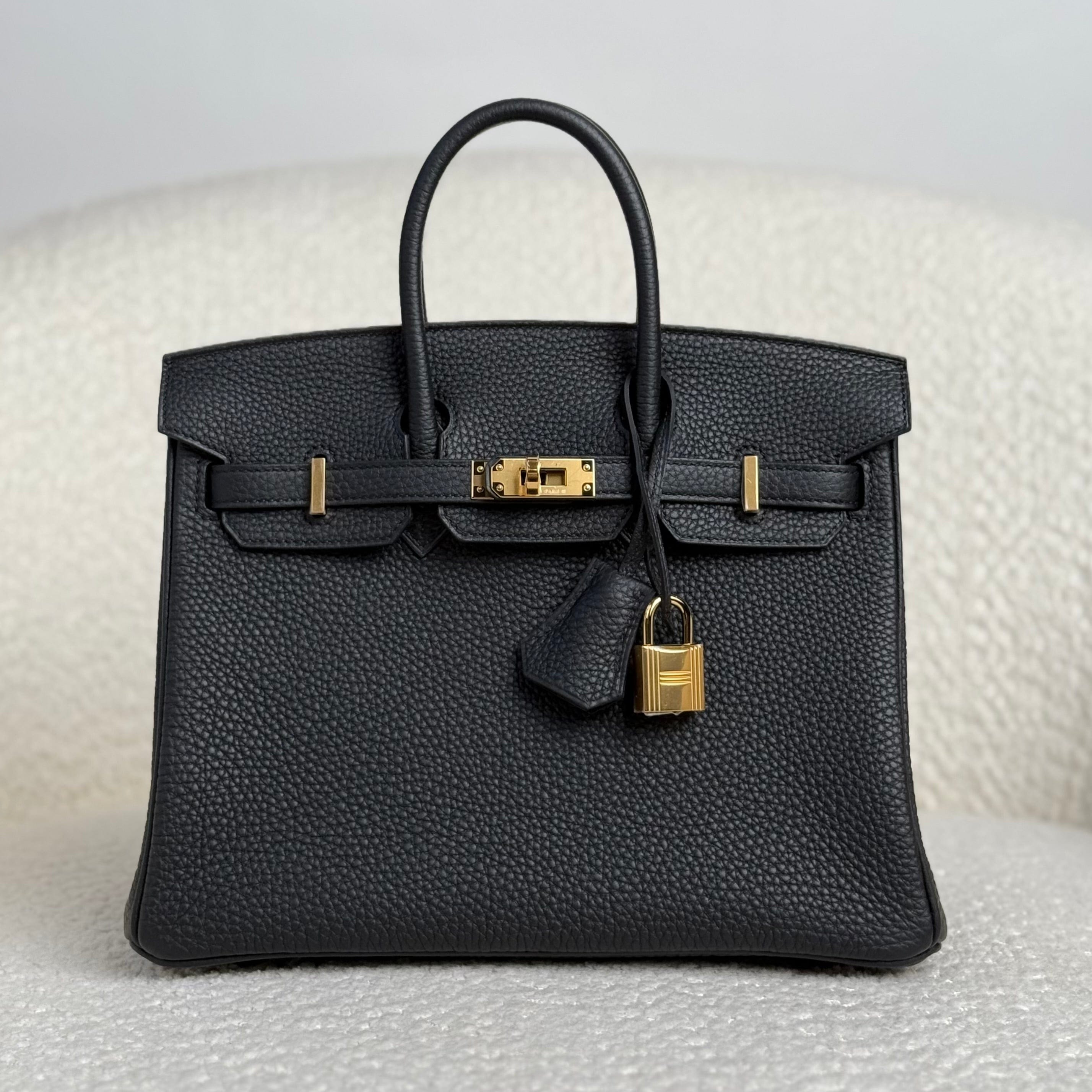 Hermès Birkin 25 Noir – Black Birkin Bag Togo Gold Hardware