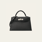 Hermès Noir Mini Kelly Sellier 20 Epsom Palladium Hardware