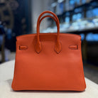 Hermès Orange Birkin 25 Togo Palladium Hardware