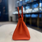 Hermès Orange Birkin 25 Togo Palladium Hardware