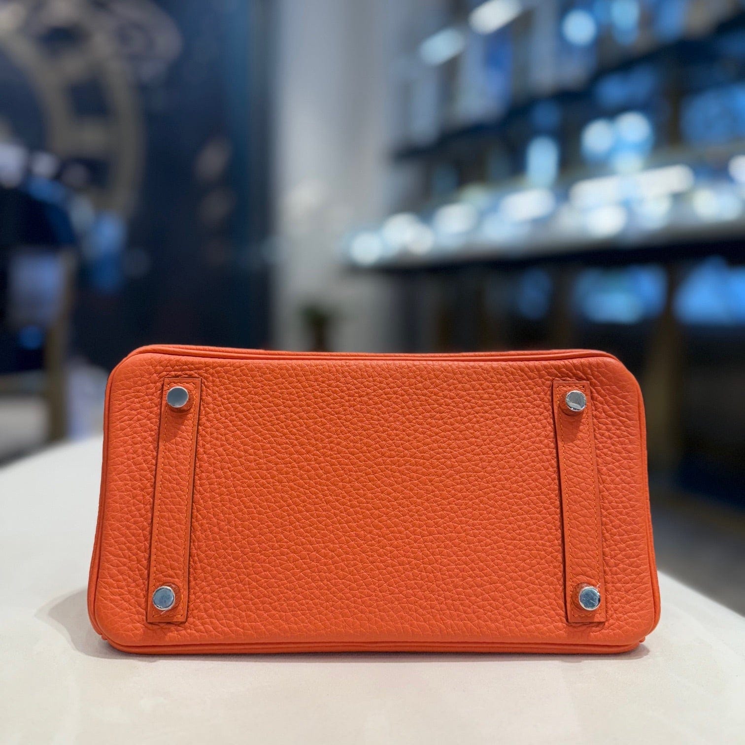 Hermès Orange Birkin 25 Togo Palladium Hardware