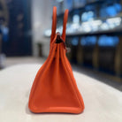 Hermès Orange Birkin 25 Togo Palladium Hardware