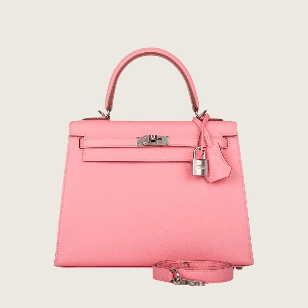 Hermès Rose Confetti Kelly Sellier 25 Palladium Hardware