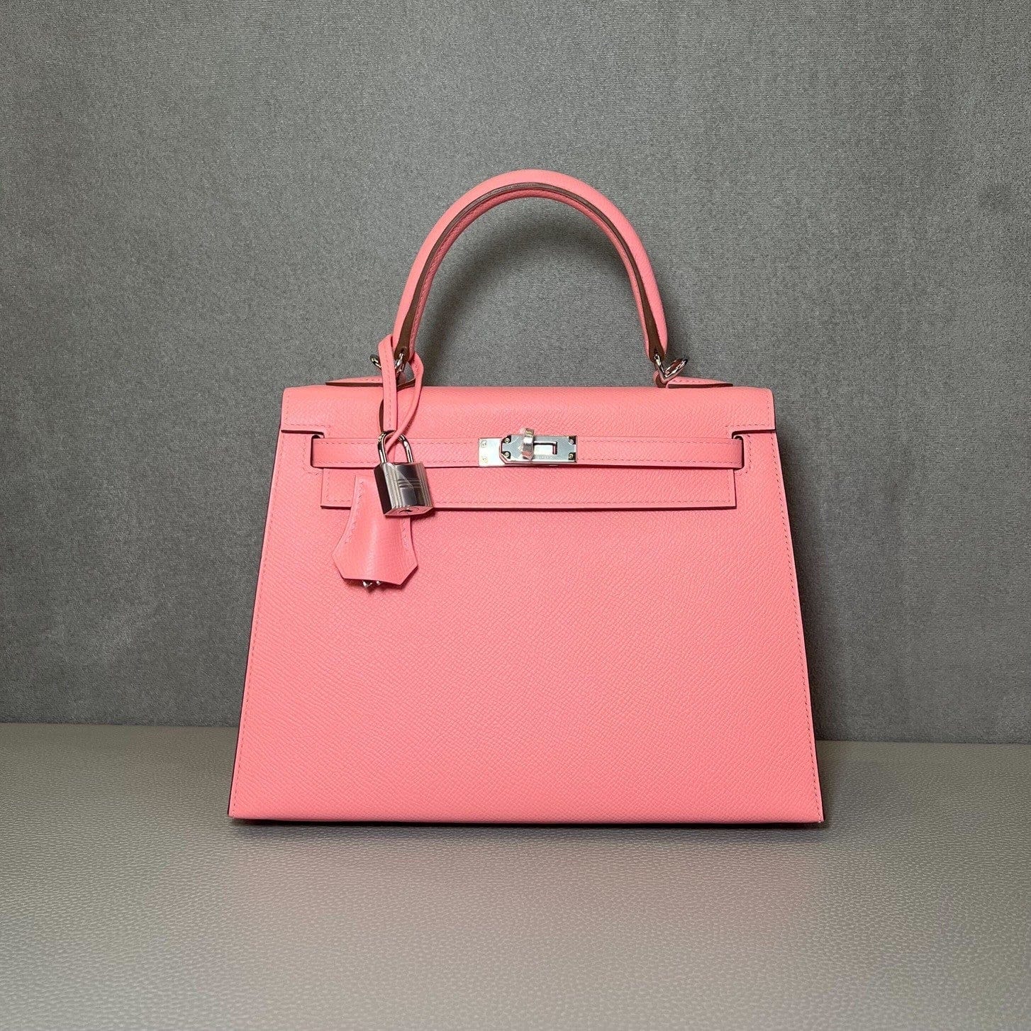 Hermès Rose Confetti Kelly Sellier 25 Palladium Hardware