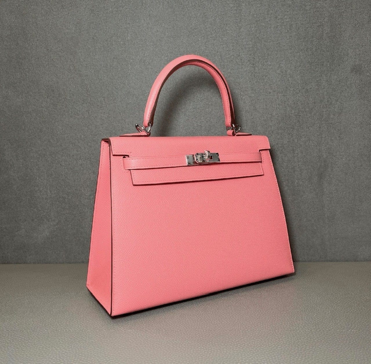 Hermès Rose Confetti Kelly Sellier 25 Palladium Hardware