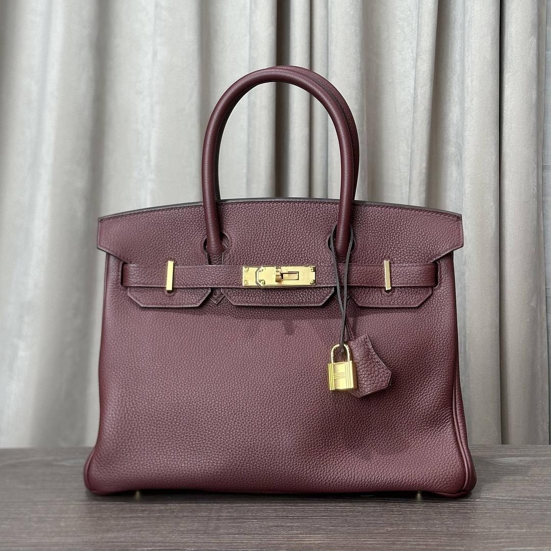Hermès Rouge H Birkin 30 Togo Gold Hardware