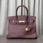 Hermès Rouge H Birkin 30 Togo Gold Hardware