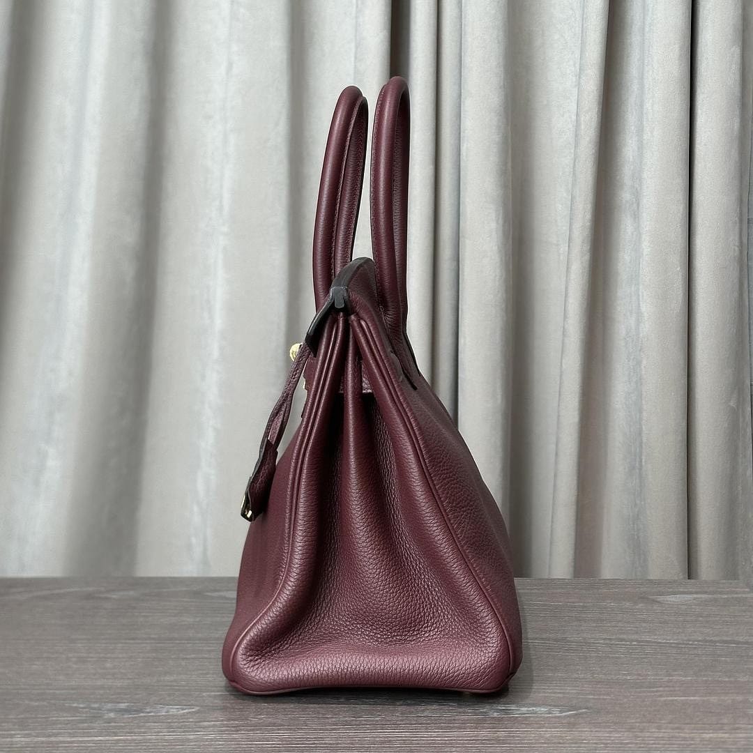 Hermès Rouge H Birkin 30 Togo Gold Hardware