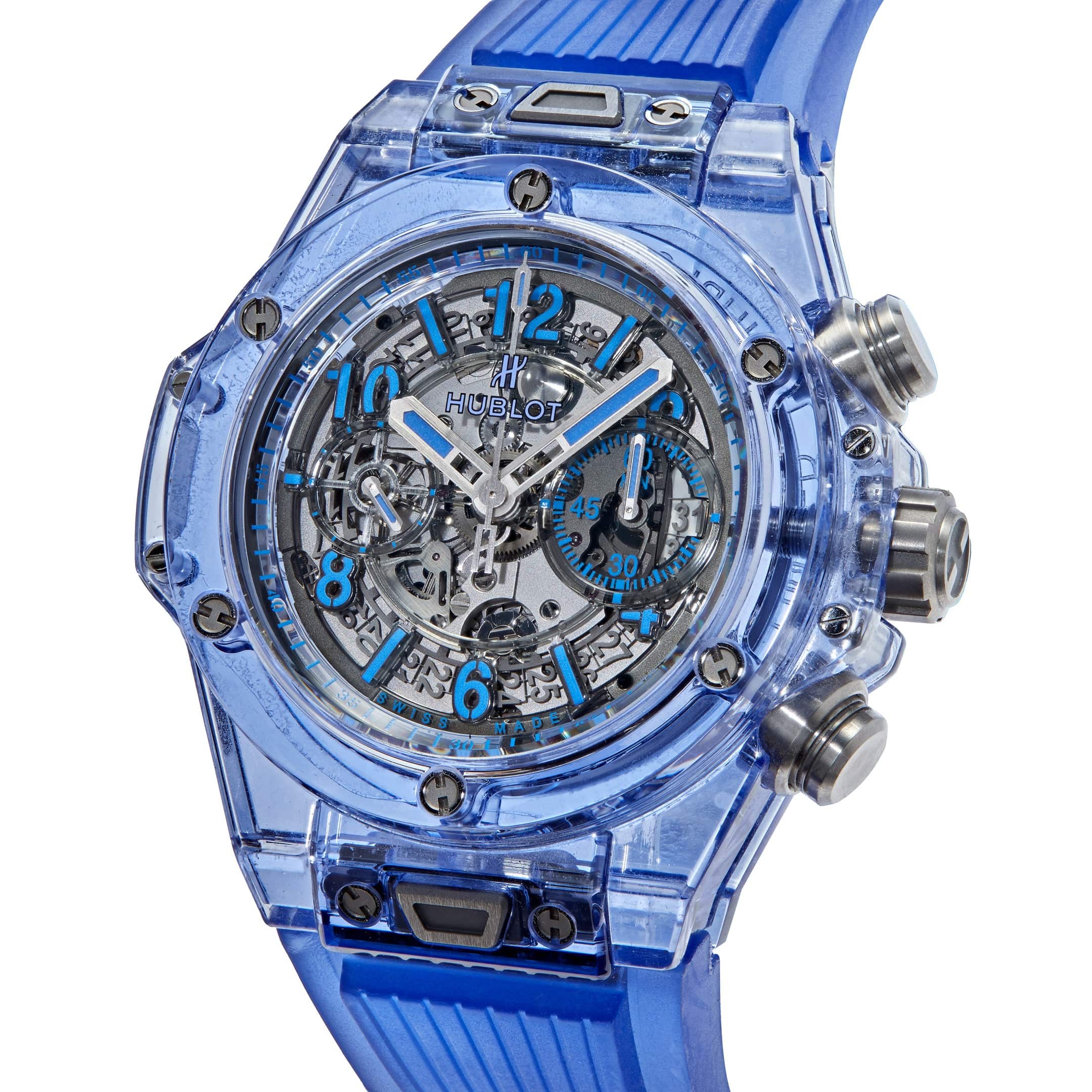 Luxury Watch Hublot Big Bang Unico Blue Sapphire 411.JL.4809.RT Wrist Aficionado