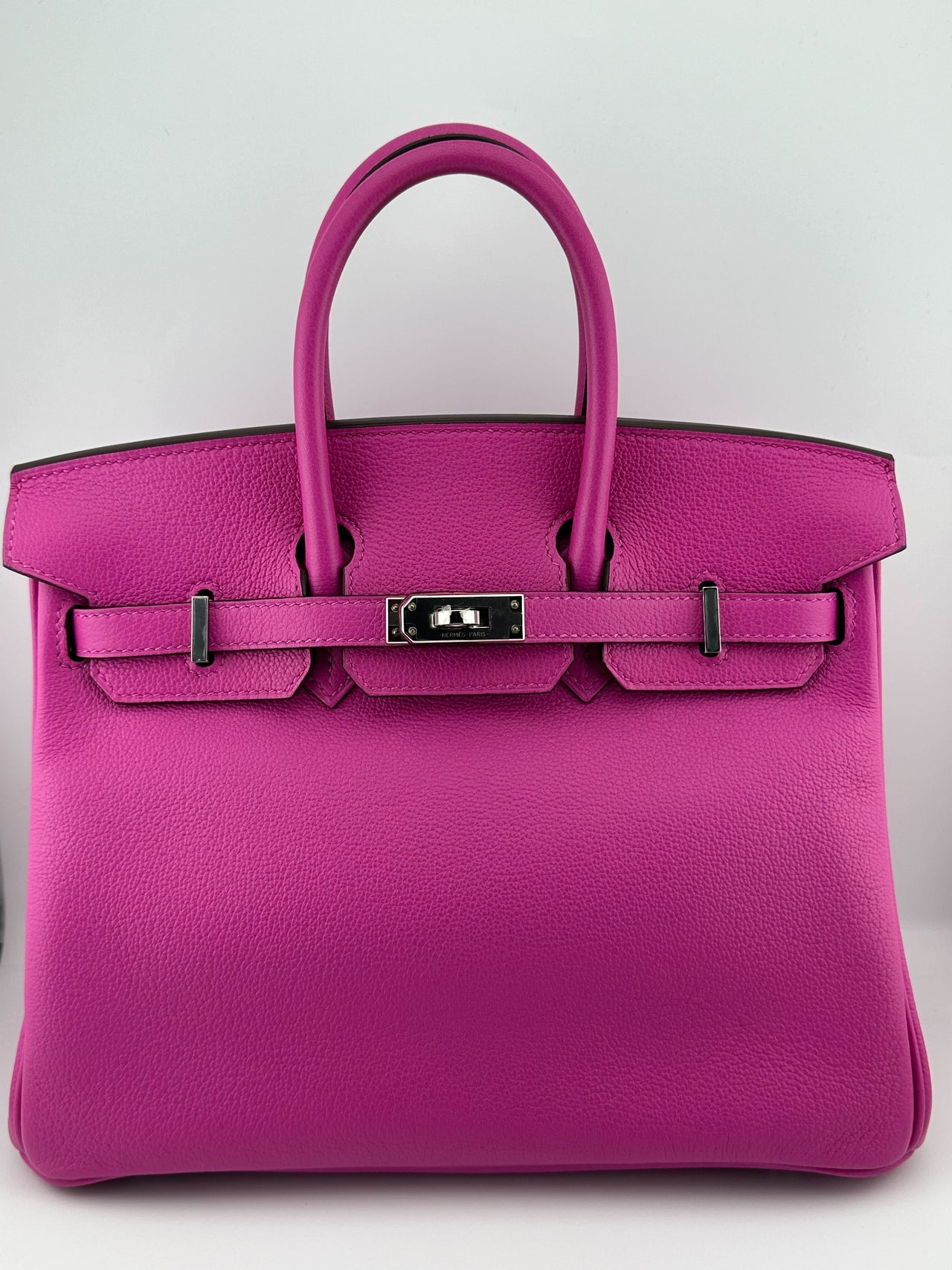 Hermès Birkin 25 Novillo Leather Verso Magnolia/ Capucine Palladium ...