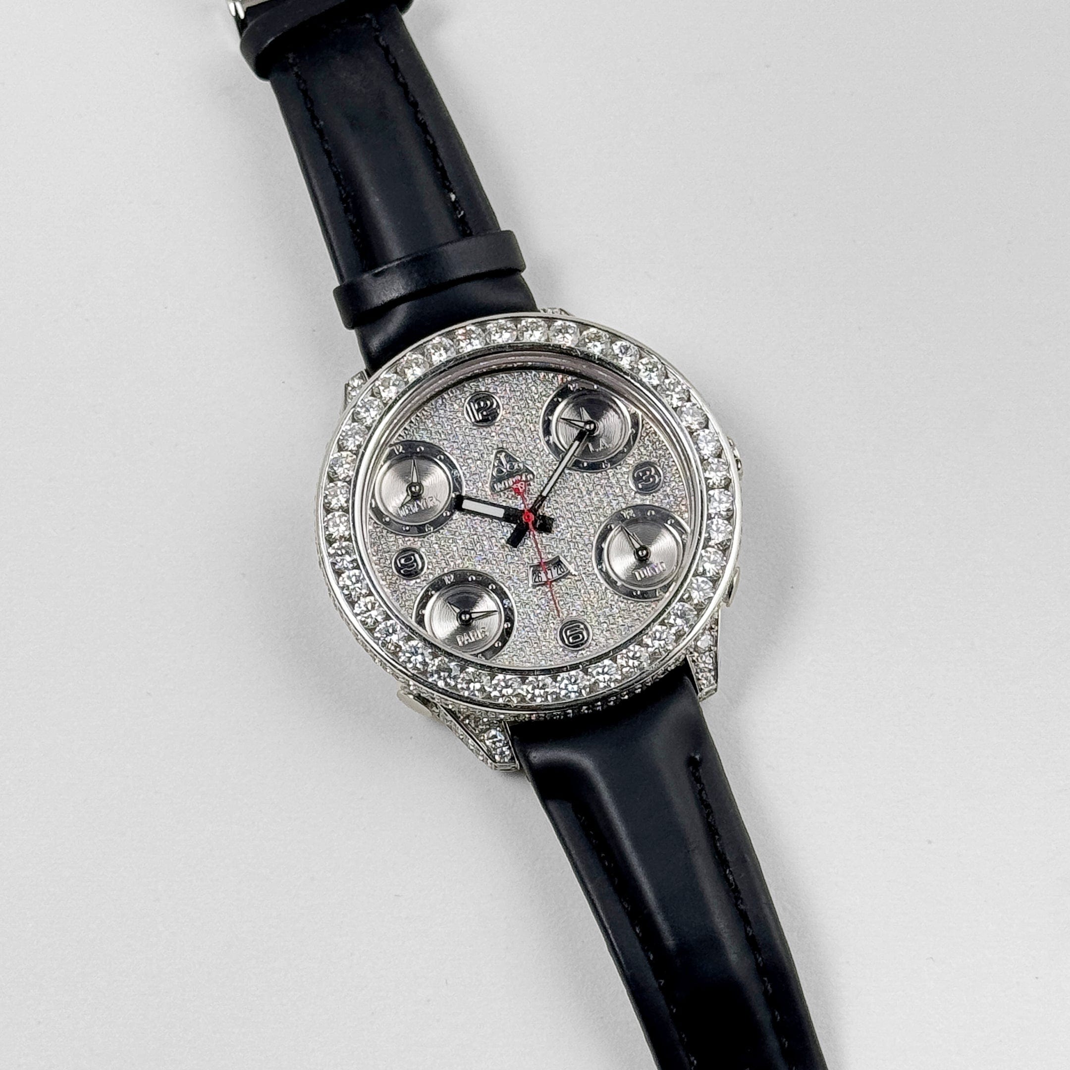 Jacob & Co. Five Time Zone Steel Diamond JCM-30