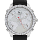 Jacob & Co. Five Time Zones JC-47WW 'Ladies' Stainless Steel Mother of Pearl Dial Diamond-Set