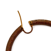 Thumbnail for Earrings Jacob & Co. Hoop Earrings 18K Yellow Gold Pave Set with Brown Diamonds Wrist Aficionado