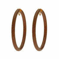 Thumbnail for Jacob & Co. Hoop Earrings 18K Yellow Gold Pavé Set with Brown Diamonds