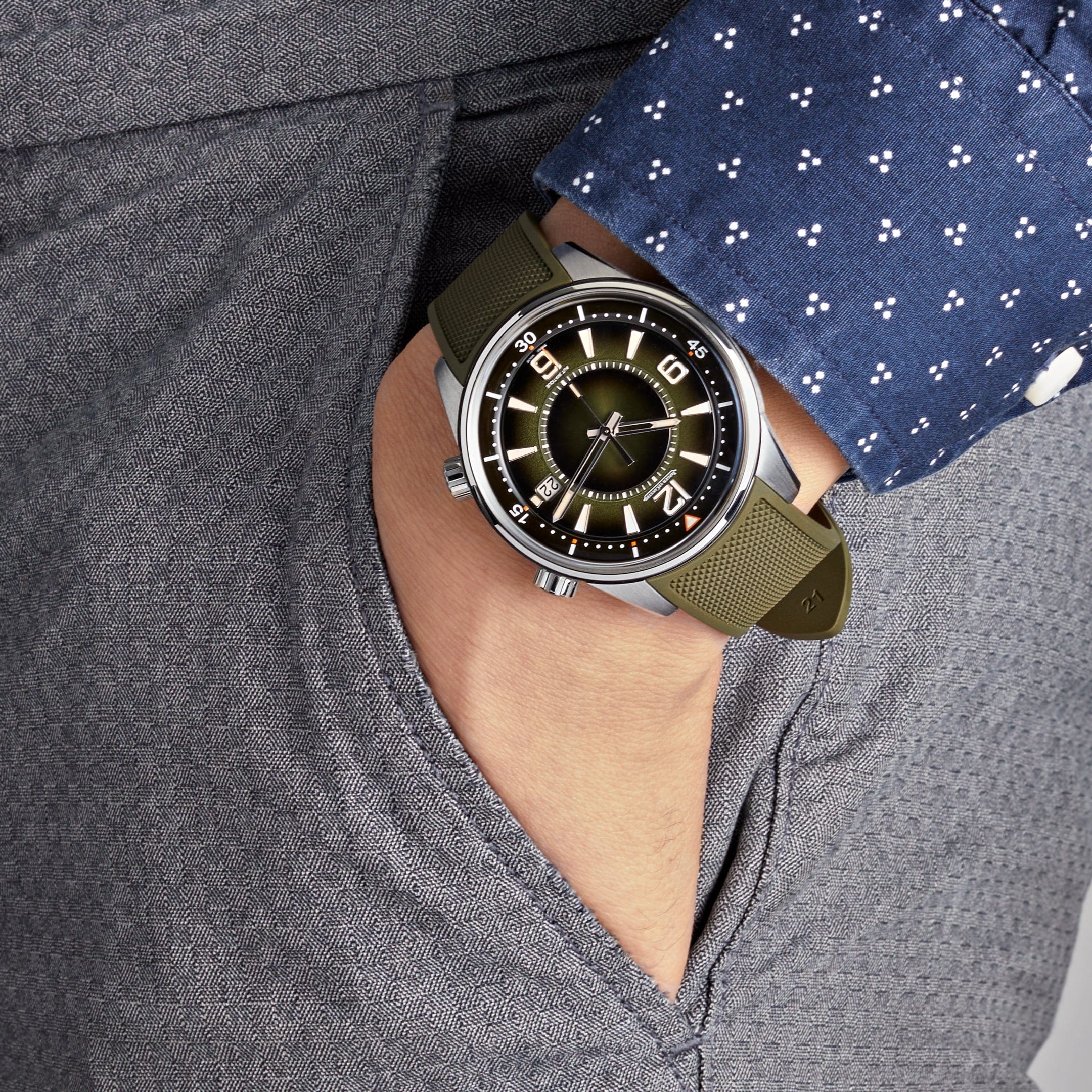 Jaeger-LeCoultre Polaris Date Stainless Steel Green Dial Q906863J