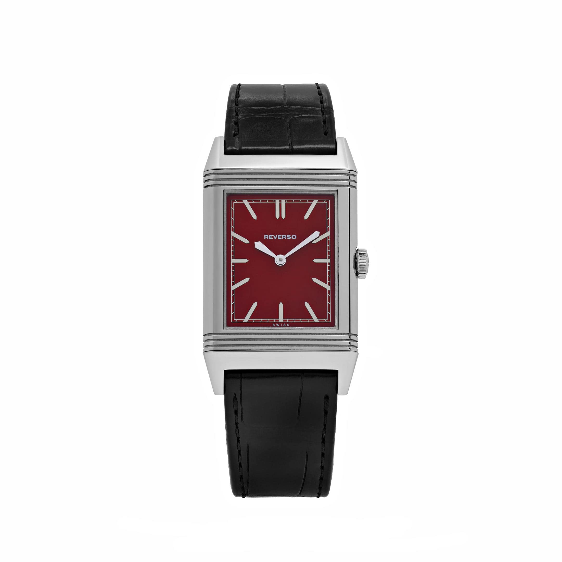 Jaeger-LeCoultre Reverso 278856J Stainless Steel Red Dial Special