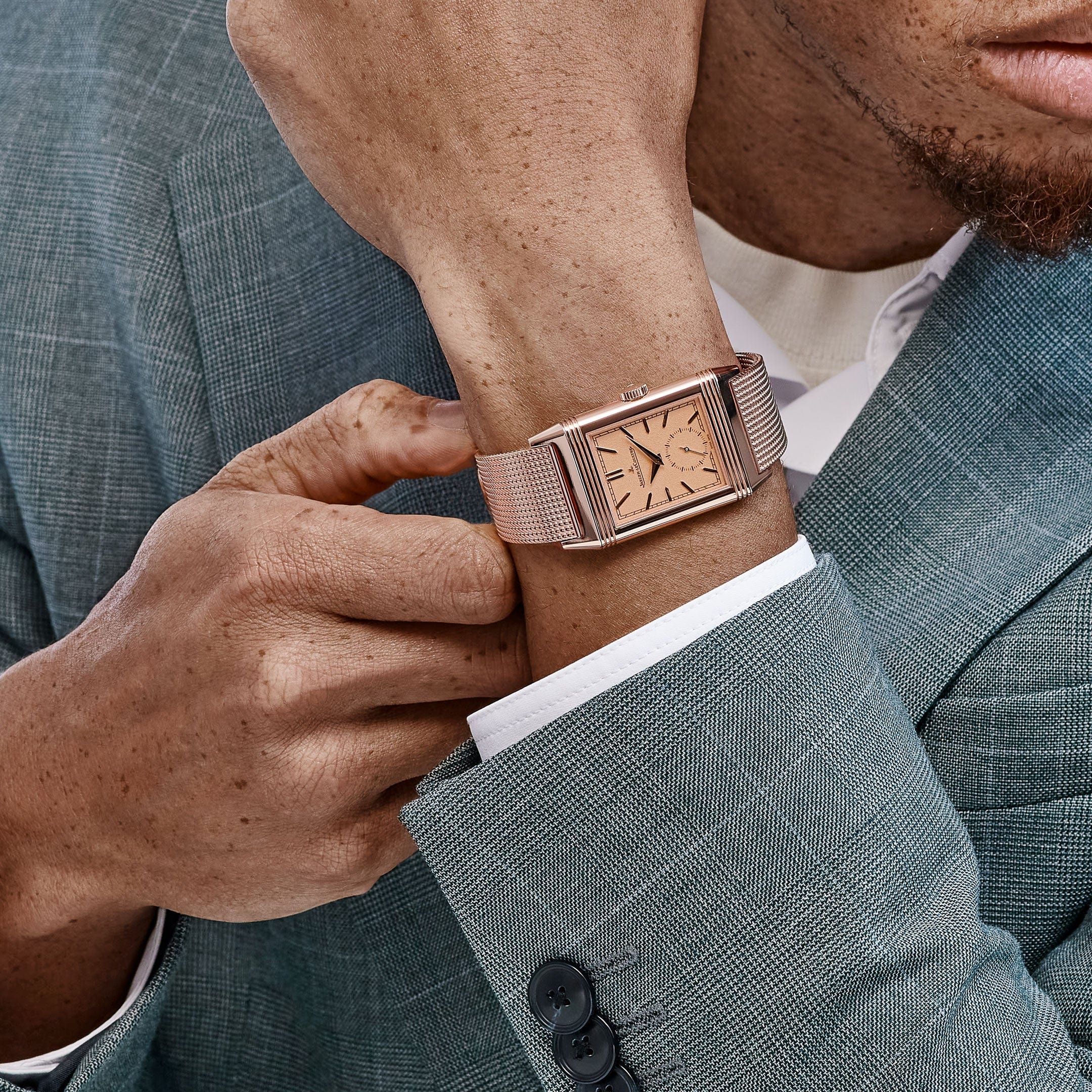 Jaeger-LeCoultre Reverso Tribute Q713216J Monoface Small Seconds Rose Gold Grained Rose Gold Dial (2025)