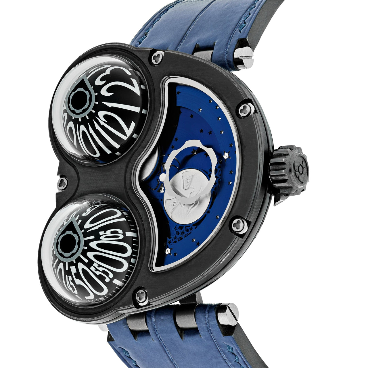 MB&F MoonMachine Black Titanium Dark Blue Sky 34.BTL.B Limited Edition 18 pcs Wrist Aficionado