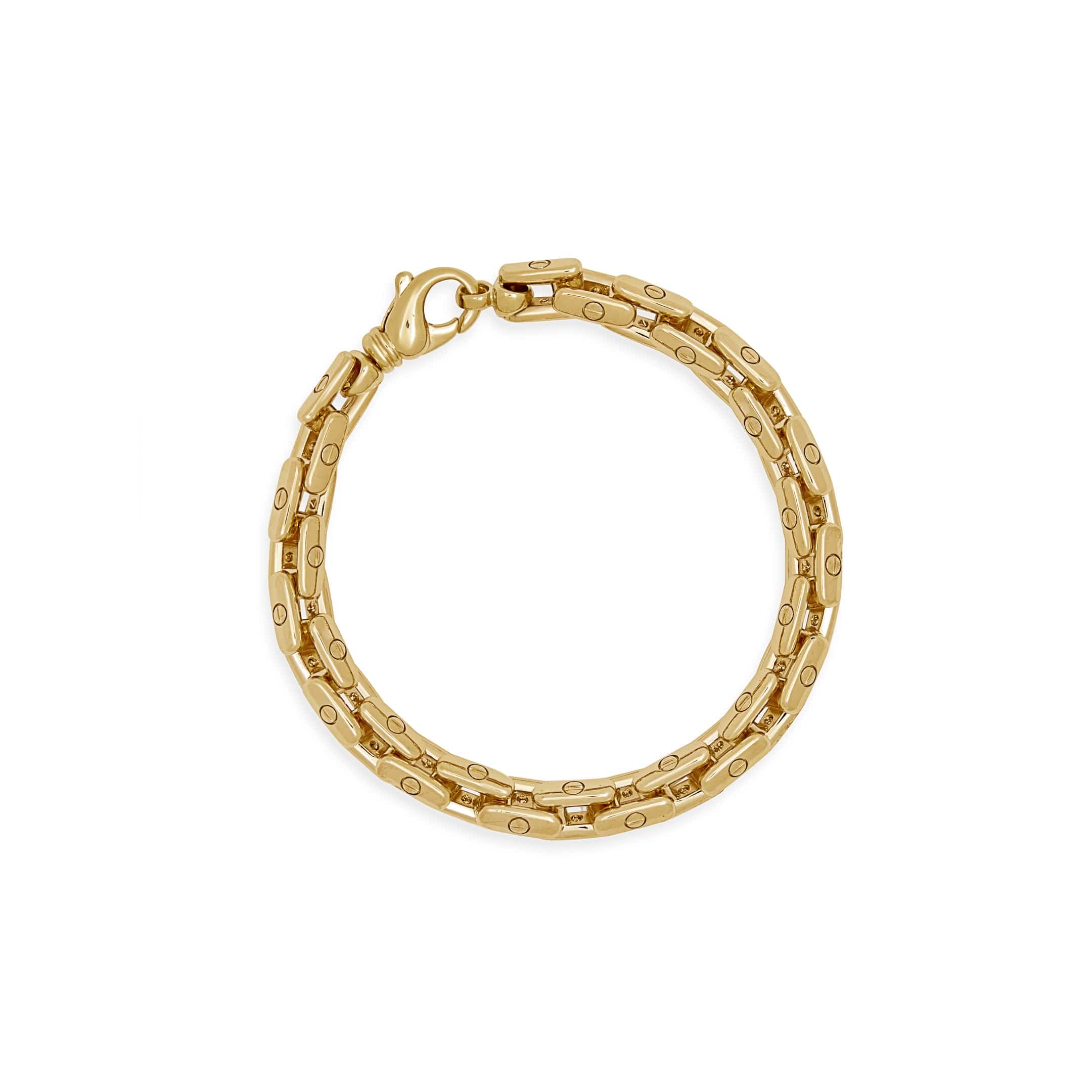 Men's Bold Anchor Bracelet in Yellow Gold – Wrist Aficionado