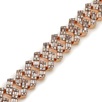 Thumbnail for Mens Baguette Diamond Chain RG Necklace MN309R-3 Wrist Aficionado