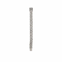 Thumbnail for Mens Baguette Diamond Chain White Gold Bracelet MTB1116W-1 Wrist Aficionado