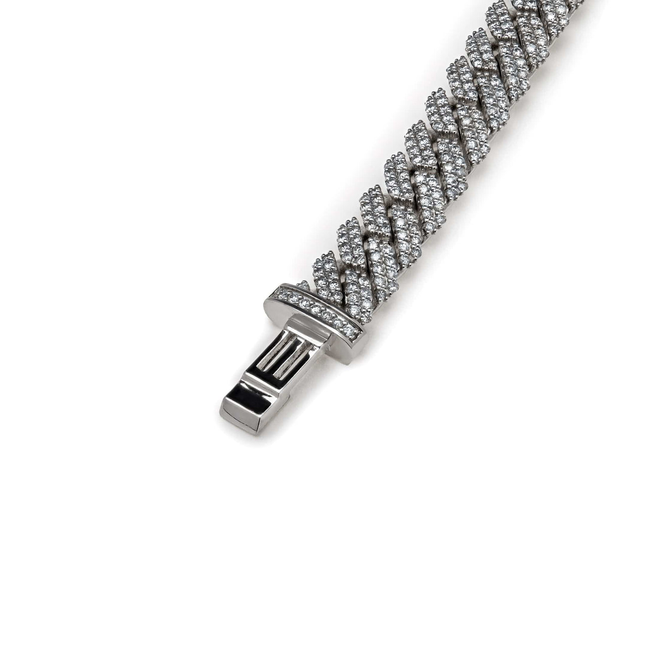 Mens Cuban Link Pave Diamond WG Necklace SPCN139W-3 Wrist Aficionado