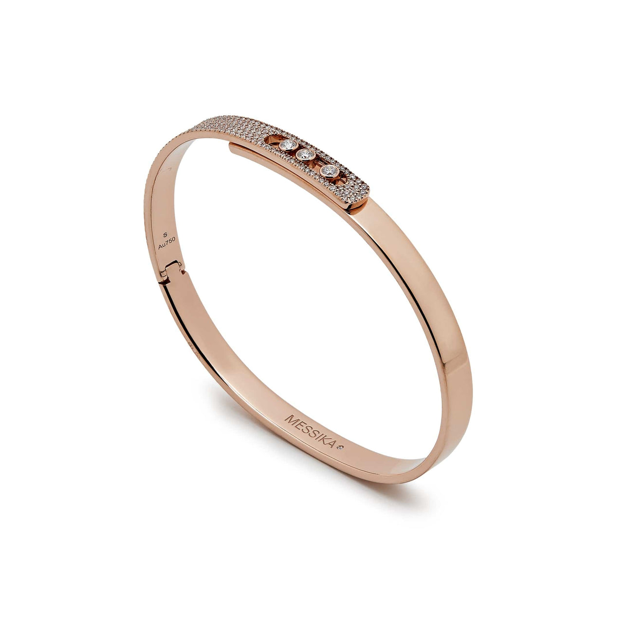 Messika 'Move Noa' Bangle Pavé Diamond Rose Gold