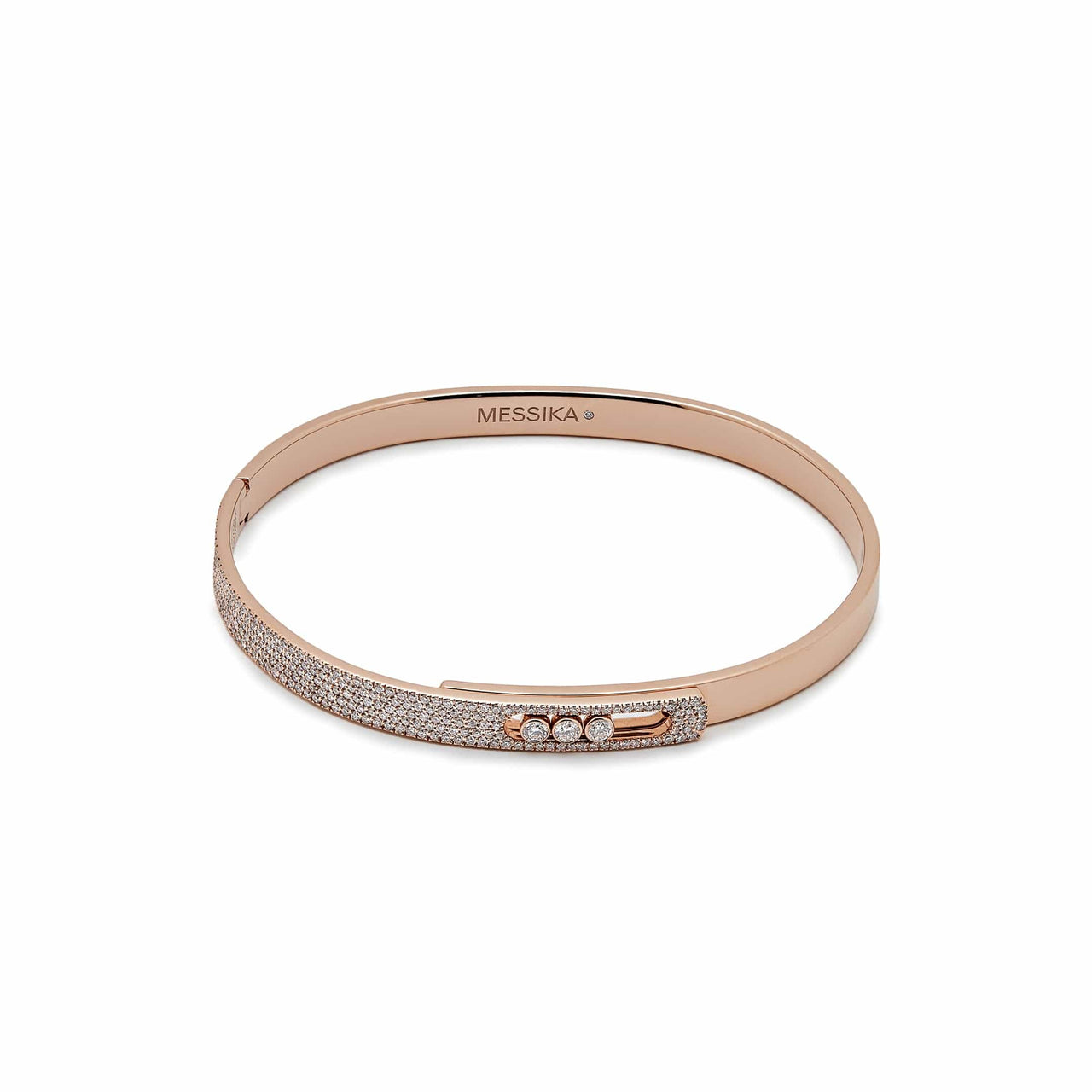 Messika 'Move Noa' Bangle Pavé Diamond Rose Gold