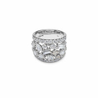 Thumbnail for Rings Multi Shape Diamond White Gold Cocktail Ring Wrist Aficionado