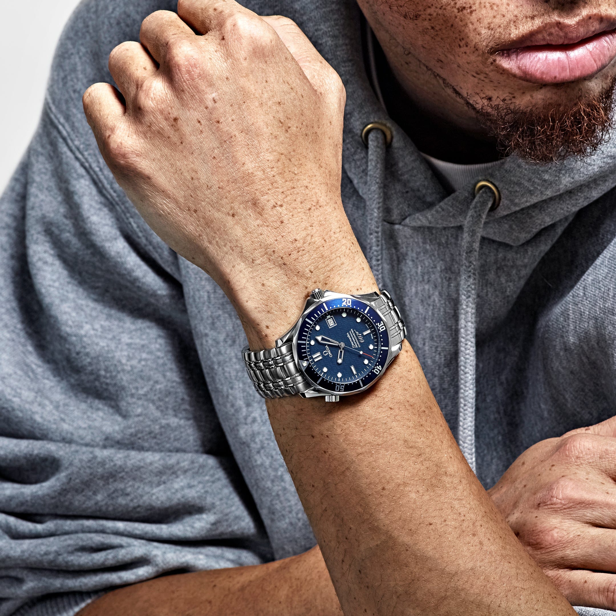 Omega Seamaster Pre Bond On Wrist Vintage Omega Seamaster Pre-Bond