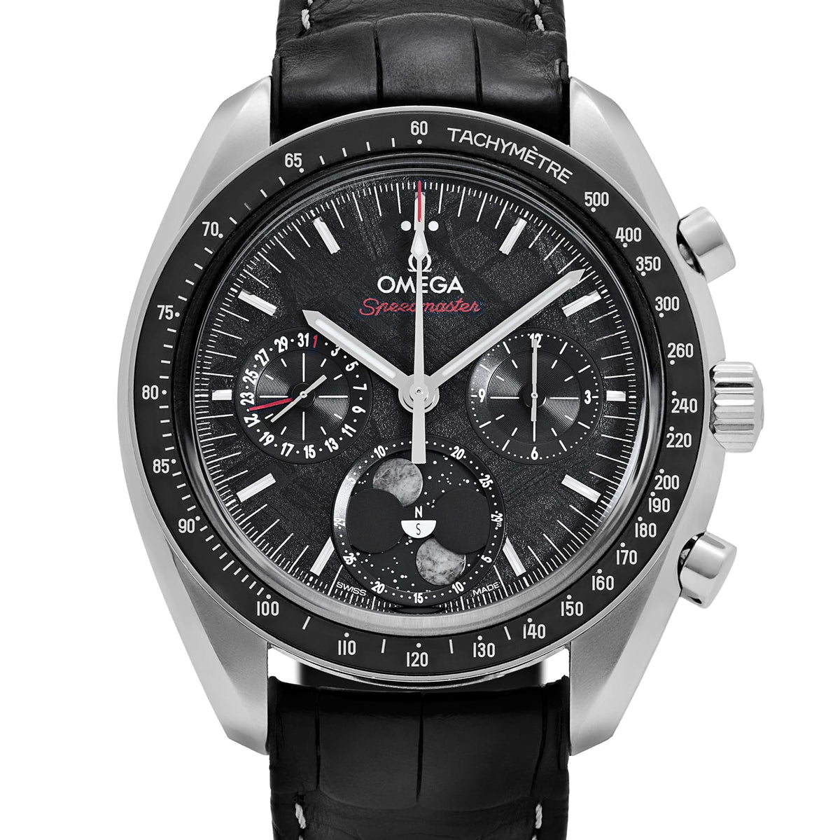 Omega Speedmaster Moonphase 304.30.43.52.01.001 Stainless Steel PVD-Coated Iron Meteorite Dial (2025)