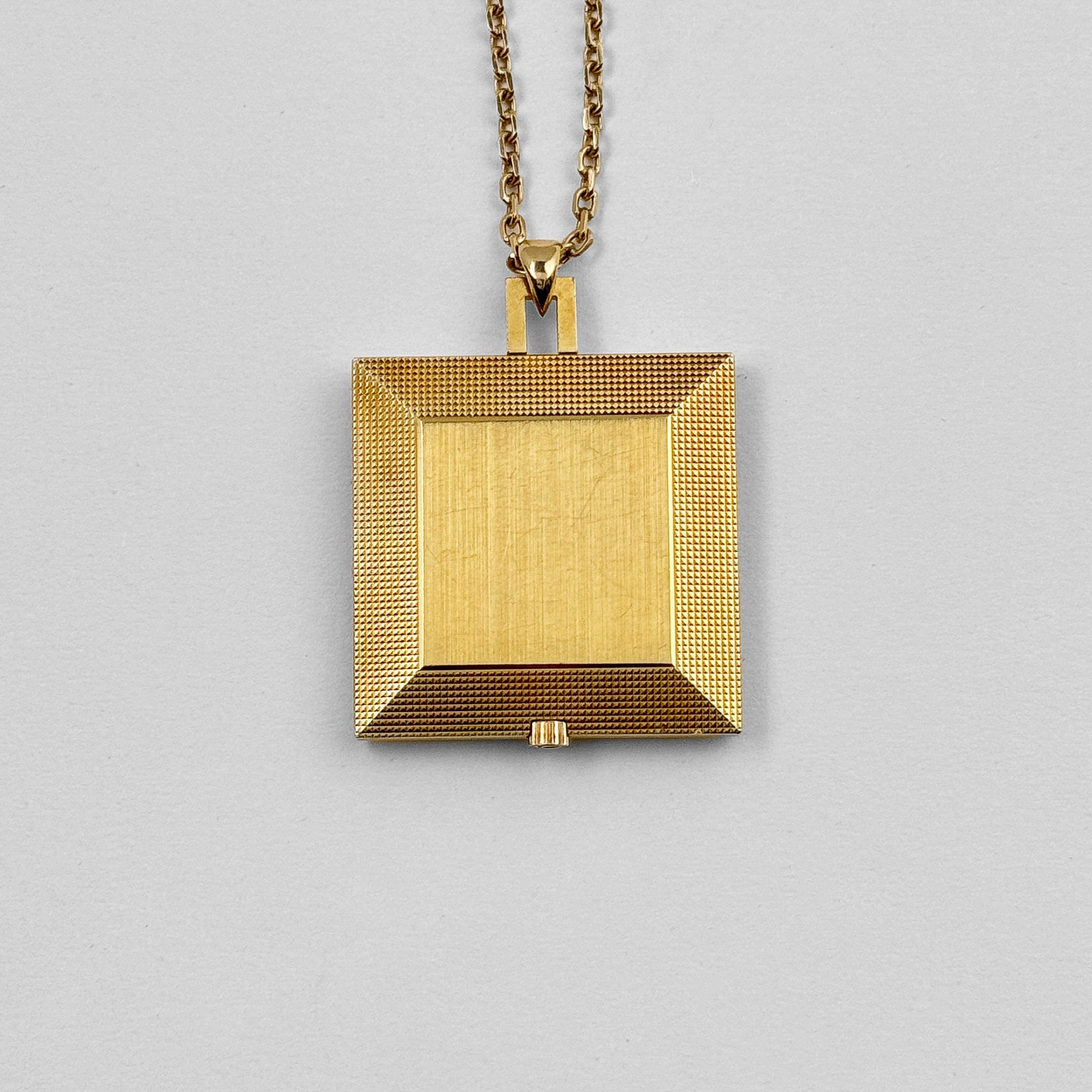 Omega Square Pocket Watch 1715 Yellow Gold Gold Dial