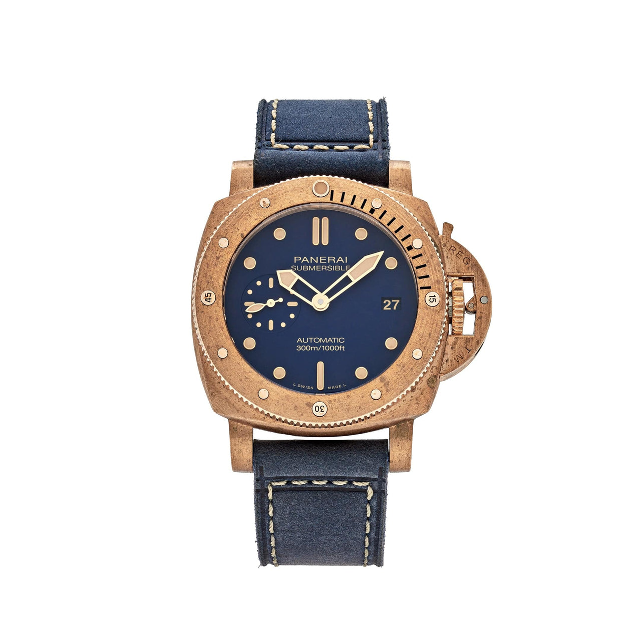 Panerai Submersible Bronzo Blu Abisso PAM01074  Brushed Bronze Blue Dial