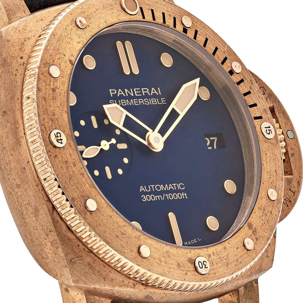 Panerai Submersible Bronzo Blu Abisso PAM01074  Brushed Bronze Blue Dial