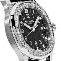 Thumbnail for Luxury Watch Patek Philippe Aquanaut Steel Black Dial Diamond Bezel 5067A-001 Wrist Aficionado