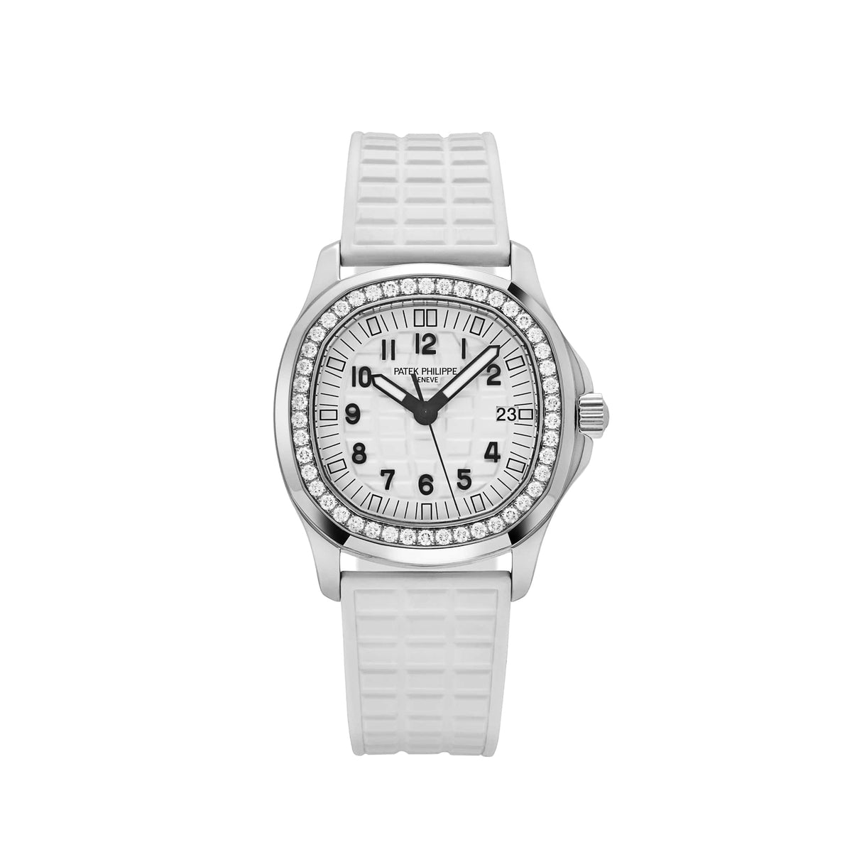 Patek Philippe Aquanaut 5067A-011 Stainless Steel White Dial Diamond Bezel Quartz