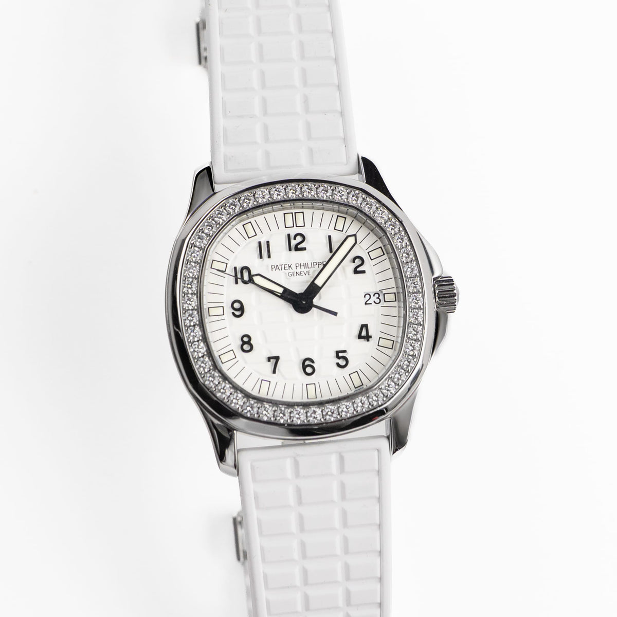 Patek Philippe Aquanaut 5067A-011 Stainless Steel White Dial Diamond Bezel Quartz (2008)