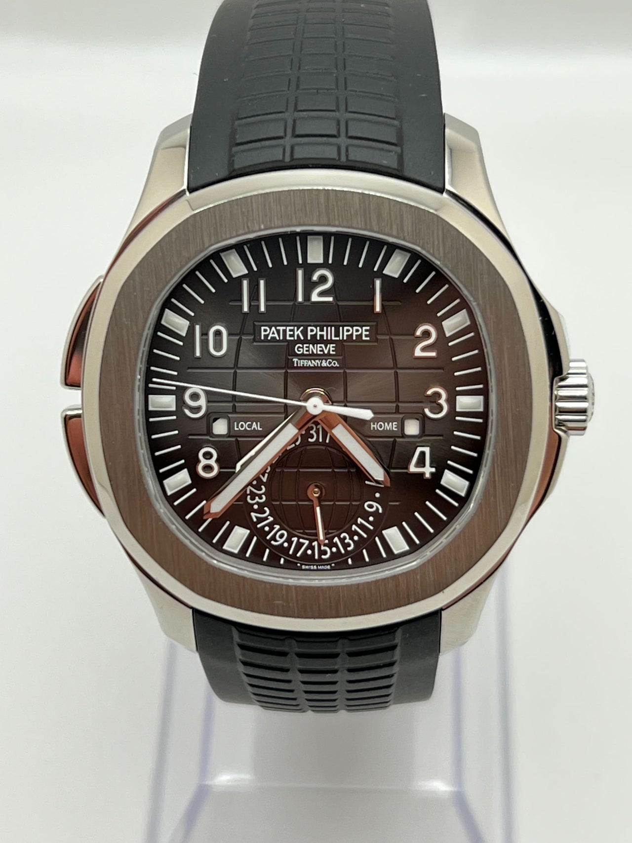Luxury Watch Patek Philippe Aquanaut Travel Time Tiffany & Co. 5164A-001 Wrist Aficionado