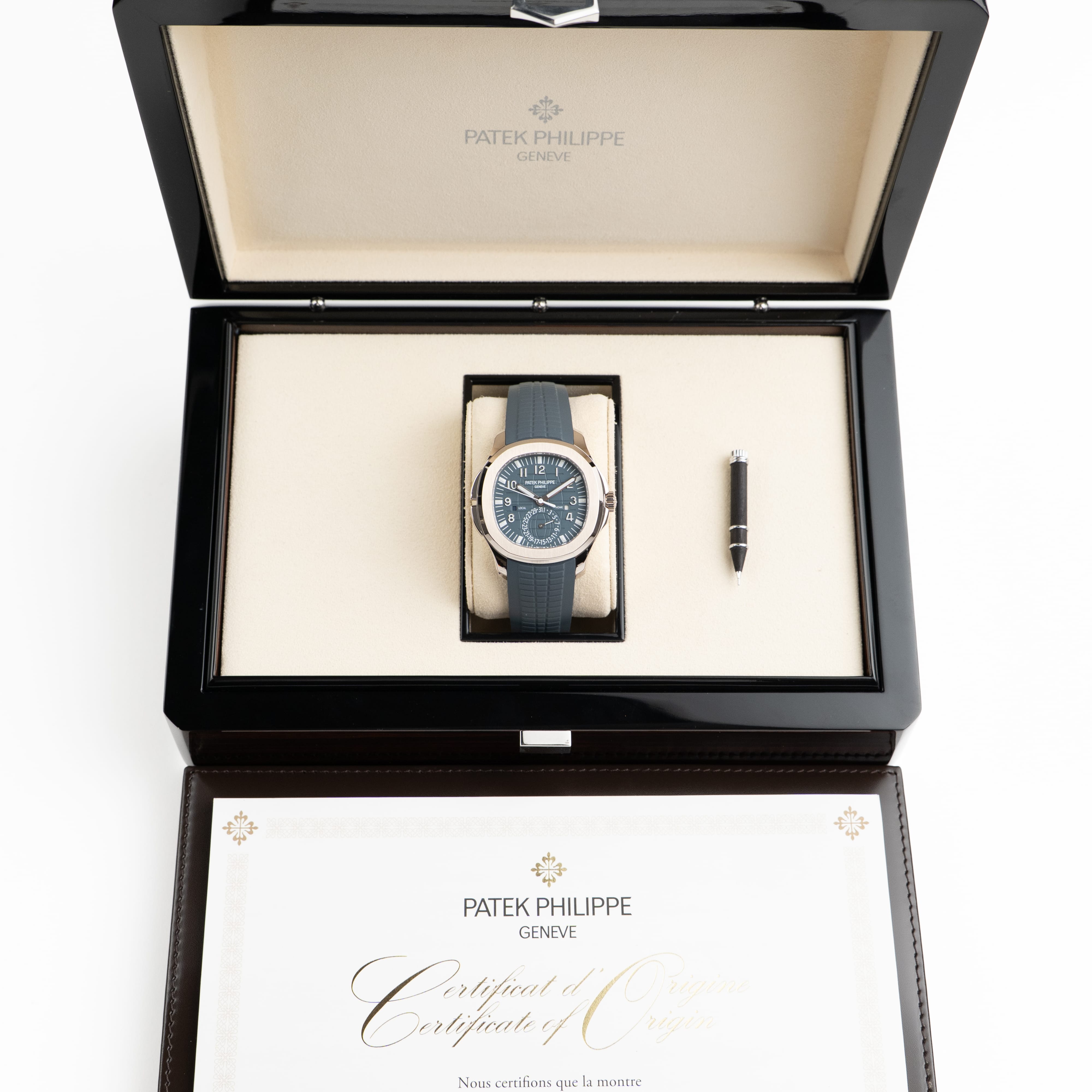 Patek Philippe Aquanaut 5164G-001 'Travel Time' White Gold Blue-Gray Dial (2026)