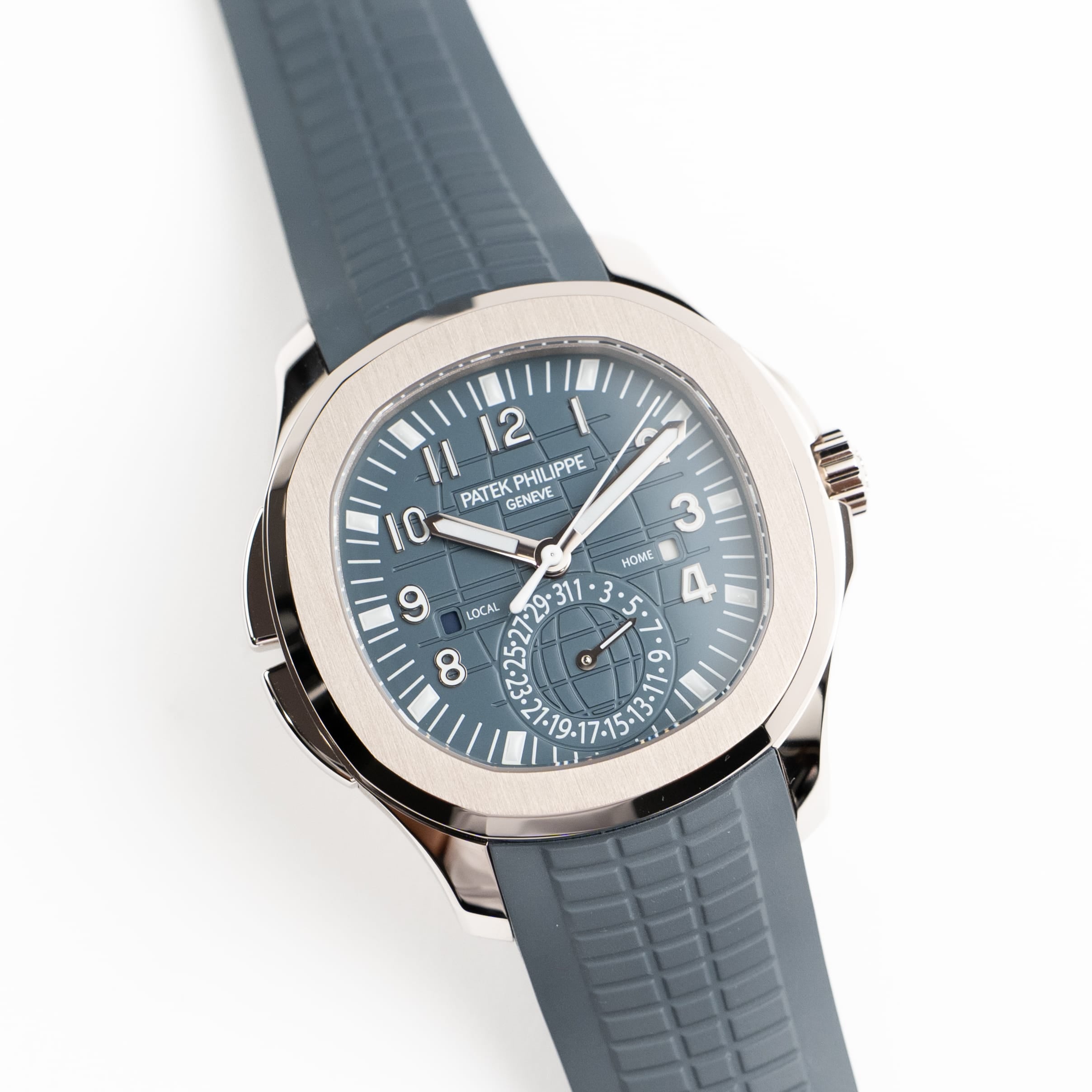Patek Philippe Aquanaut 5164G-001 'Travel Time' White Gold Blue-Gray Dial (2026)