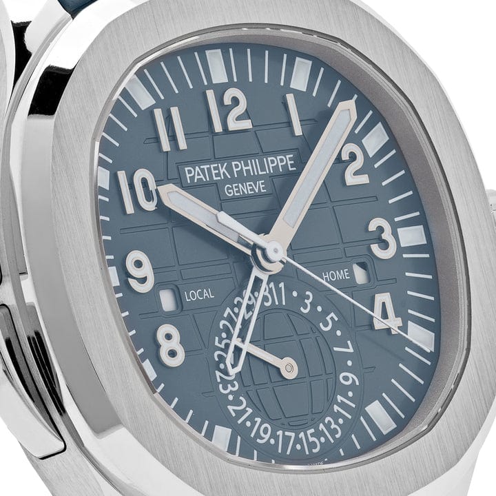 Patek Philippe Aquanaut 5164G-001 'Travel Time' White Gold Blue-Gray Dial