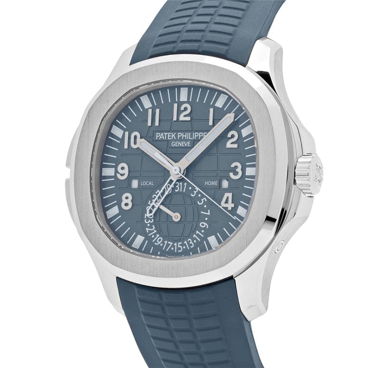Patek Philippe Aquanaut 5164G-001 'Travel Time' White Gold Blue-Gray Dial