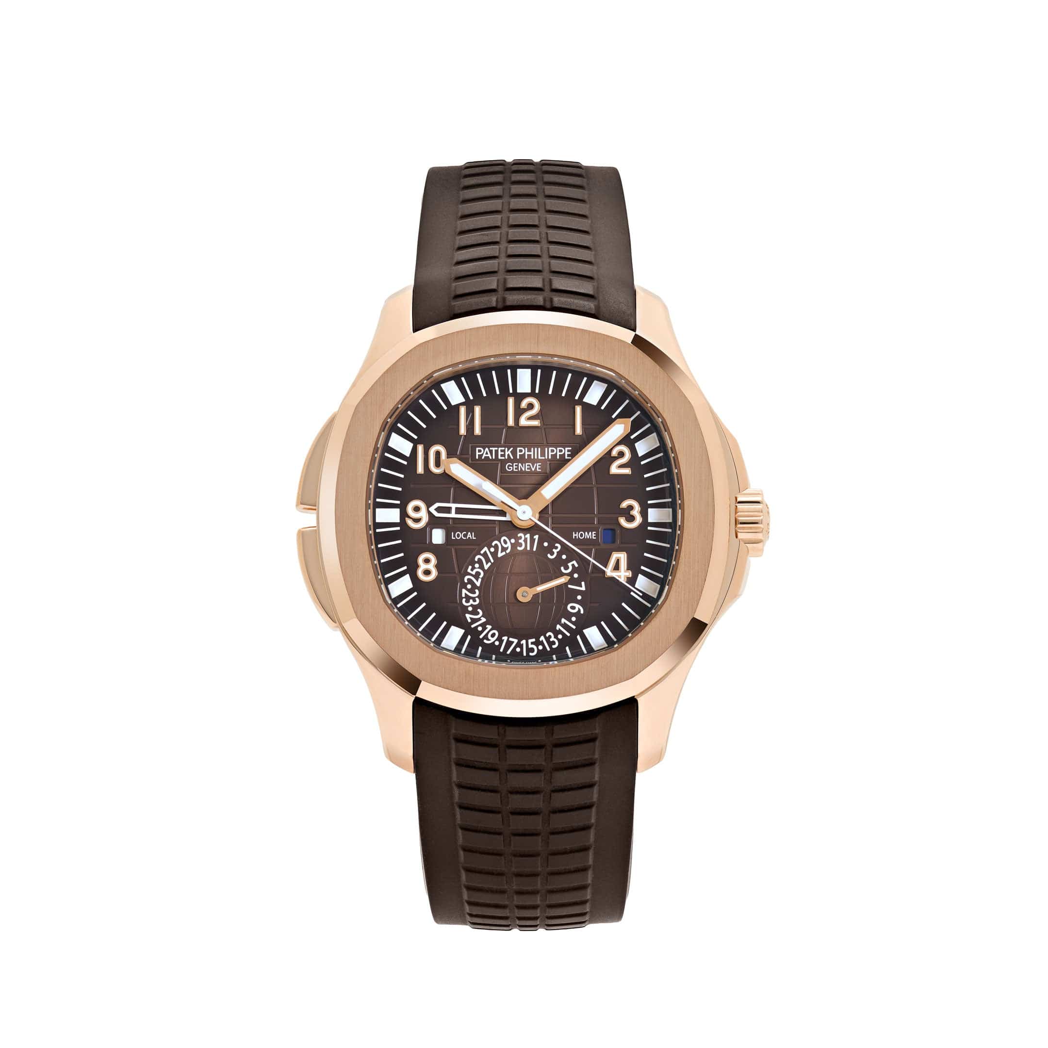 Patek Philippe Aquanaut 5164R-001 Travel Time Rose Gold Brown Dial