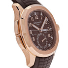 Luxury Watch Patek Philippe Aquanaut Travel Time Brown Dial Rose Gold 5164R-001 Wrist Aficionado