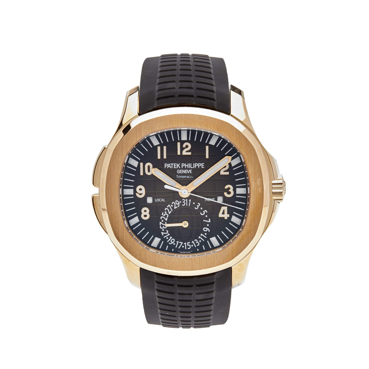 Luxury Watch Patek Philippe Aquanaut Travel Time Tiffany & Co. Edition 5164R-001 Wrist Aficionado