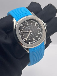 Thumbnail for Luxury Watch Patek Philippe Aquanaut Tiffany & Co. Black Dial 5167A-001 Wrist Aficionado