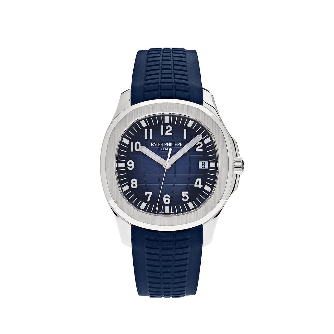 Patek Philippe Aquanaut 5168G 001 White Gold Blue Dial Wrist