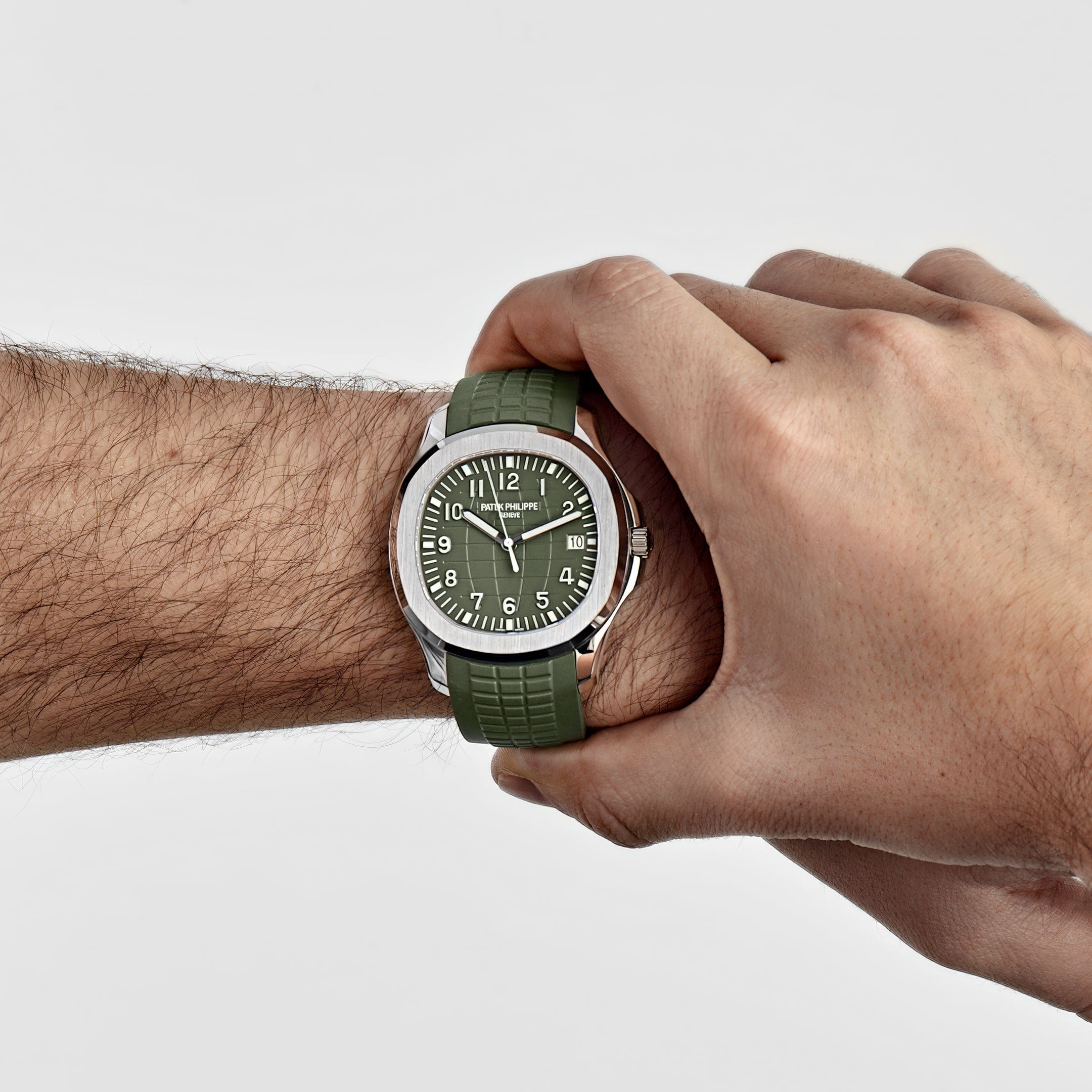 Patek Philippe Aquanaut 5168G-010 'Jumbo' White Gold Khaki Green